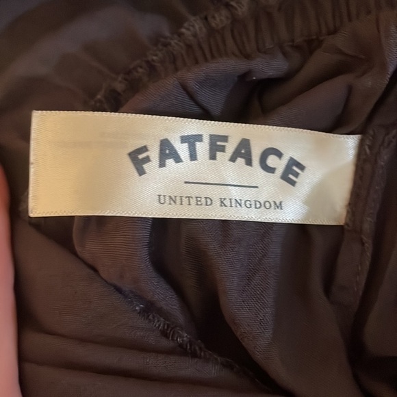 Fat Face dark charcoal gray bluish with a black design Jumpsuit Size 2 - Picture 8 of 16